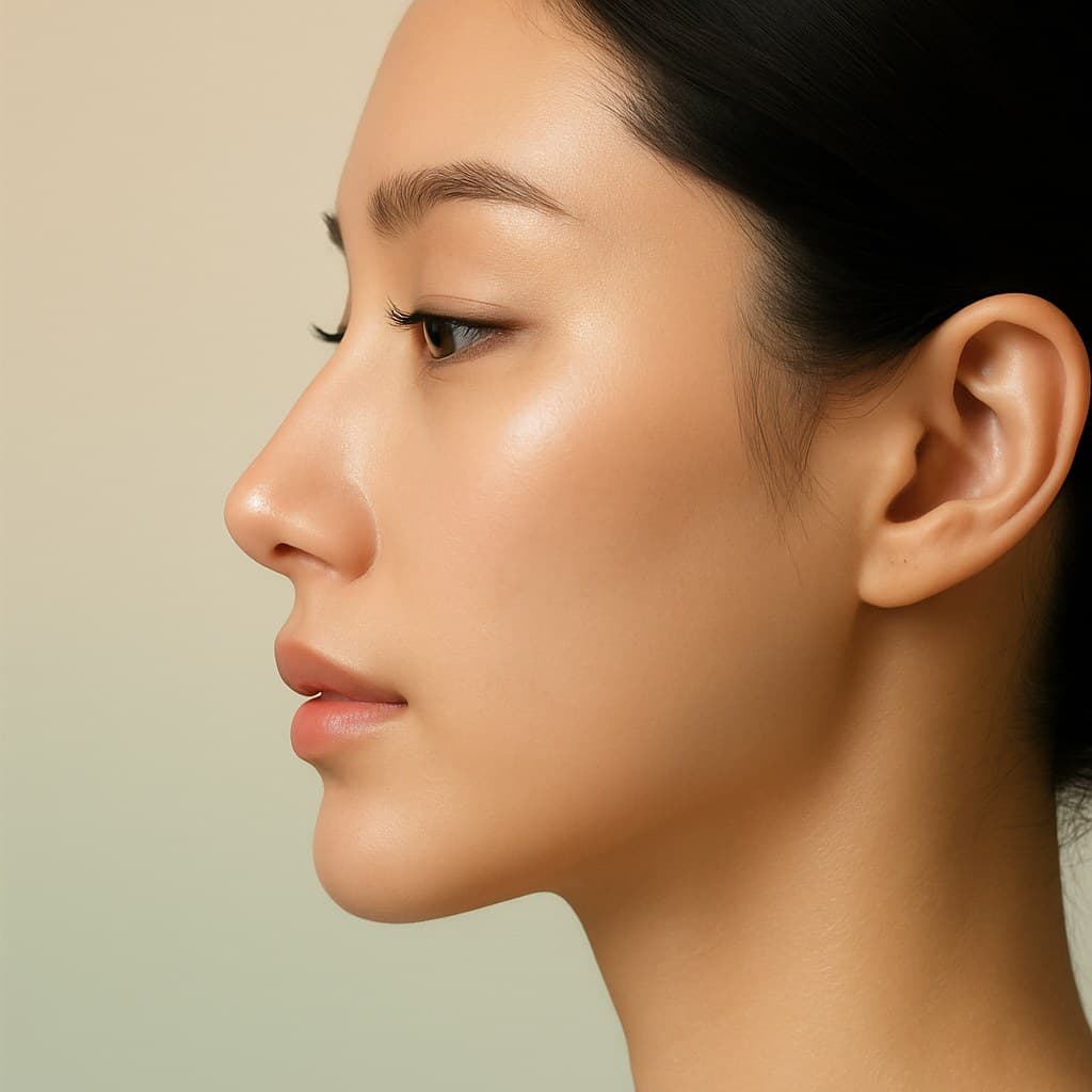Asian side-profile nose image for rhinoplasty