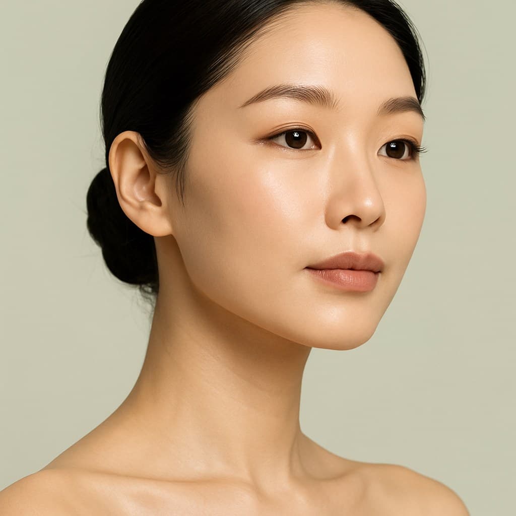 Asian lower face, jawline and neck image for face and neck lift