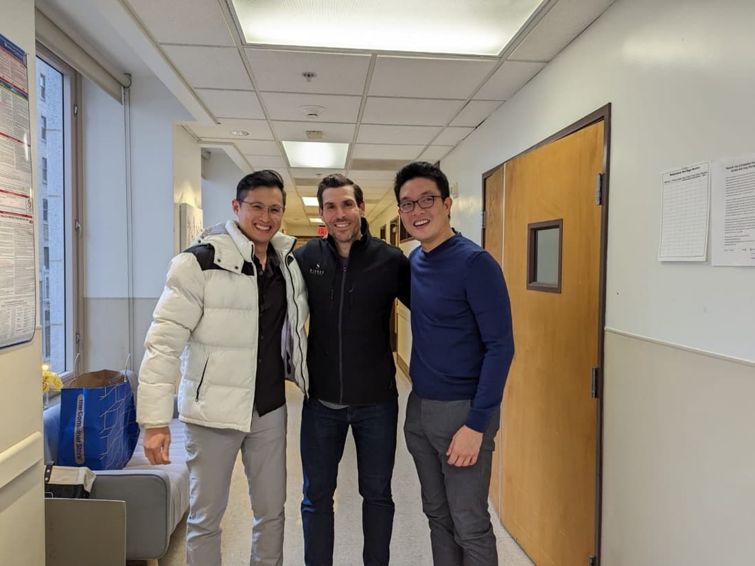 Dr Jeremy Sun with Dr David Sieber during aesthetic surgery training